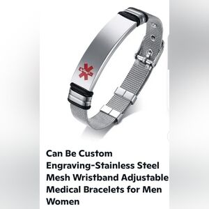 Unisex Blank Medical Alert Bracelet